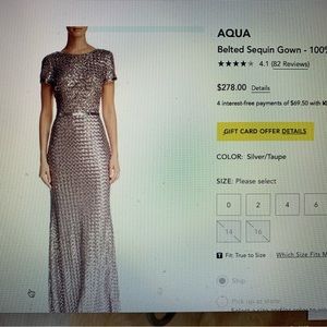 Aqua Evening Gown Size 10 NWT